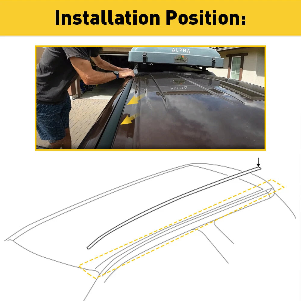 Roof Drip Molding For 2007-2021 Toyota Tundra Crew Max Left Right Side 2pcs EA 6B93BC-57