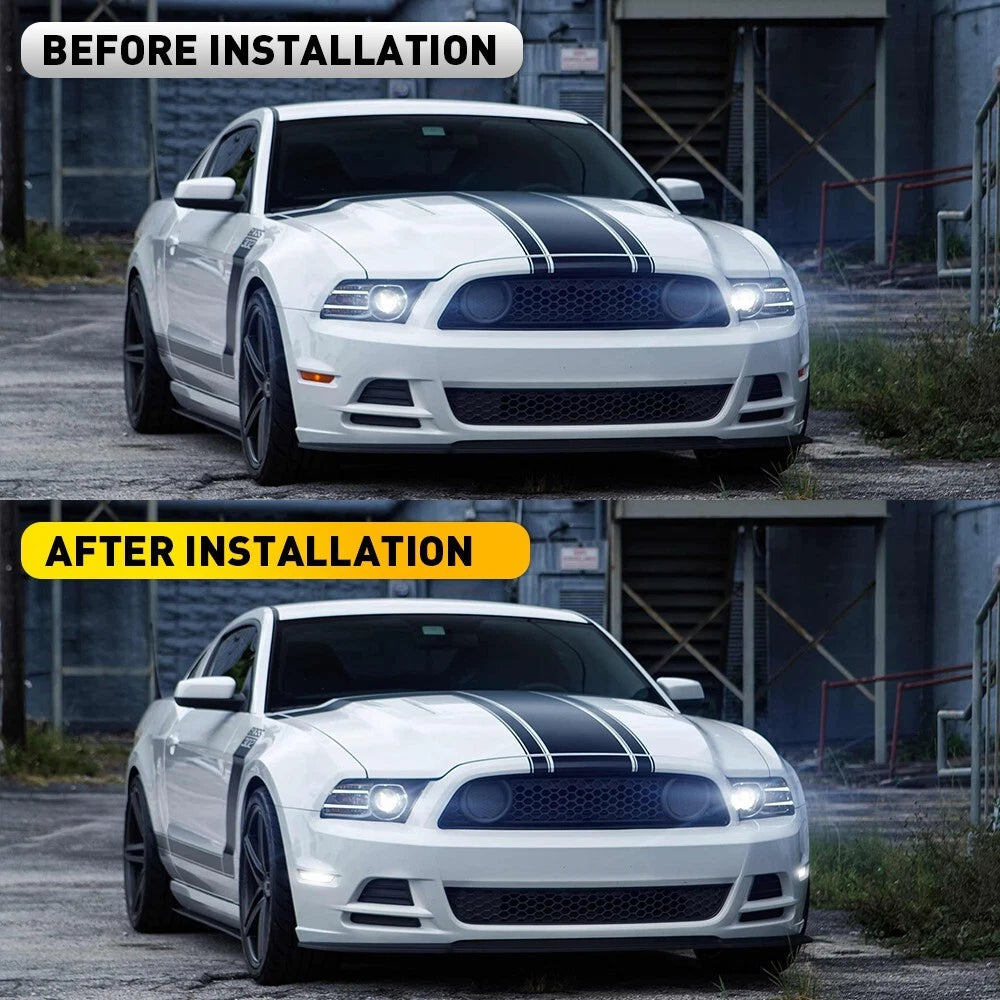 For 2010-2014 Mustang Ford Lens Clear Front & Rear LED Marker Side Lights AUXITO AUXITO