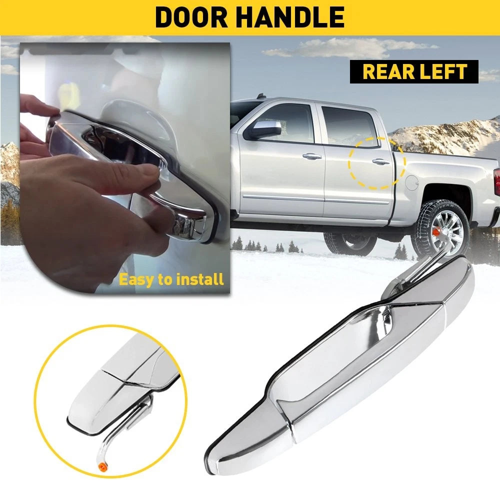 Door Exterior Handle Chrome Front Left LH Driver Side for 2007-13 Chevy GMC 6B93BC-57