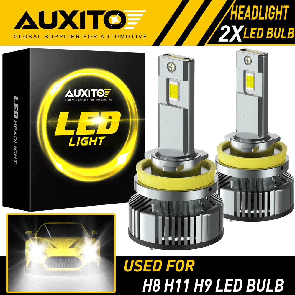 AUXITO LED Headlight H11 Low Beam Bulb Canbus Kit 24000LM Ultra Bright Y19 EOA AUXITO