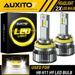 AUXITO LED Headlight H11 Low Beam Bulb Canbus Kit 24000LM Ultra Bright Y19 EOA AUXITO