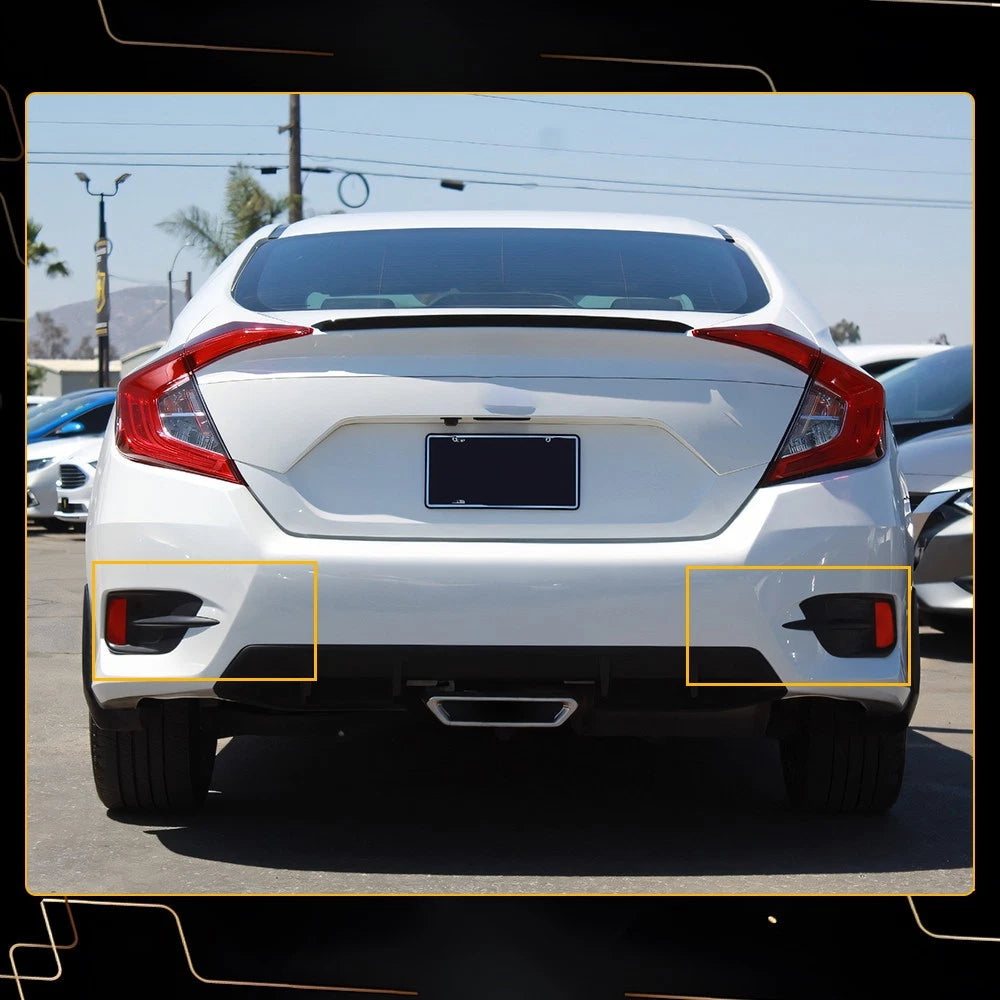 Red Rear Bumper Reflector Cover For 2016 2017 2018-2021 10th Gen Honda Civic EOA 6B93BC-57
