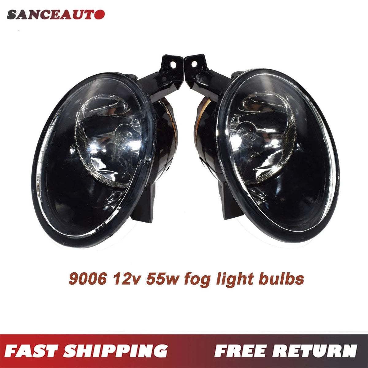 2 PCS Front Convex lens Fog Lamps Lights W/ Bulbs For VW MK6 5K0941699 5K0941700 6B93BC-57