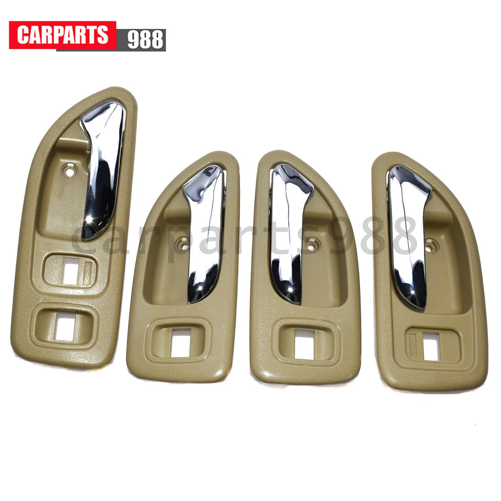 Interior Door Handle Front Rear LH RH For 1994-1997 Honda Accord Beige & Chrome 6B93BC-57