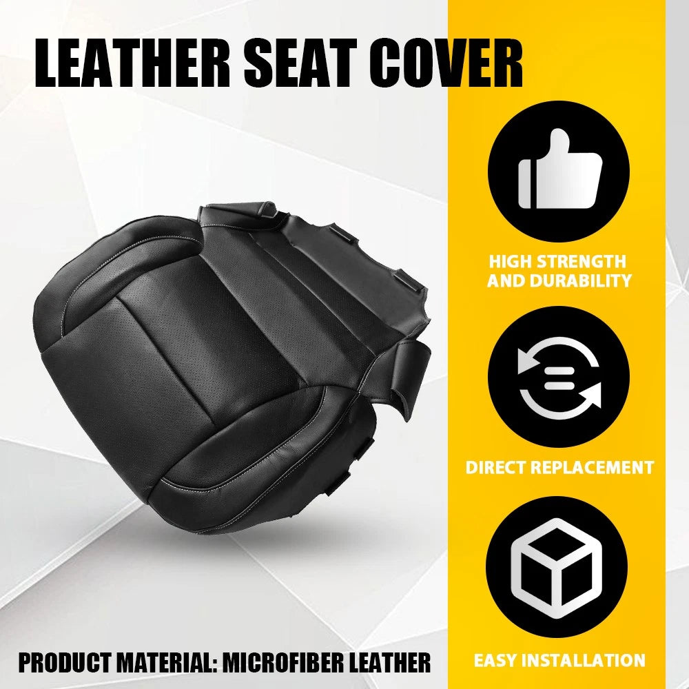 Driver Passenger Leather Bottom Seat Cover Black for 2015-19 GMC Yukon Denali EA 6B93BC-57