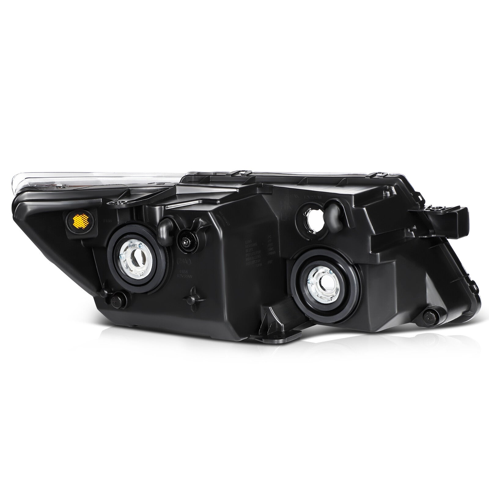 Headlights Assembly Left+Right For 2018-2009 Dodge Journey Black Housing Pair 6B93BC-57