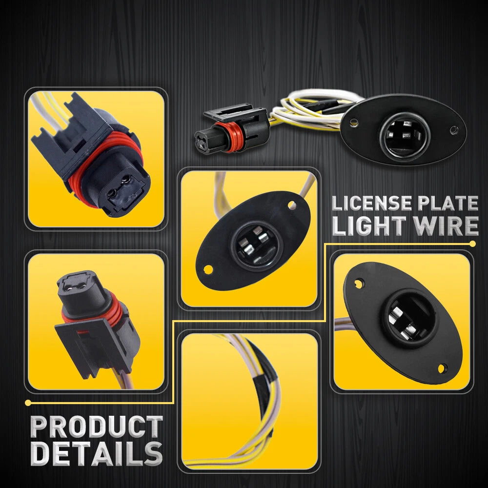 FOR 1994-2001 DODGE RAM 1500 REAR BUMPER LICENSE PLATE TAG LIGHT WIRING HARNESS 6B93BC-57