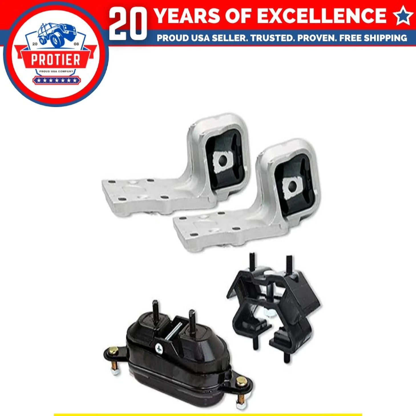 Fits 1997-2005 Chevrolet Venture 3.4L 2WD Motor & Trans Mount Set 4pcs 6B93BC-57