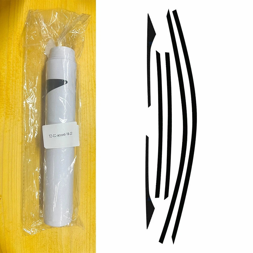 6X Chrome Delete Carbon Vinyl Fiber Window Trims For Honda Accord 2018-2022 USA 6B93BC-57