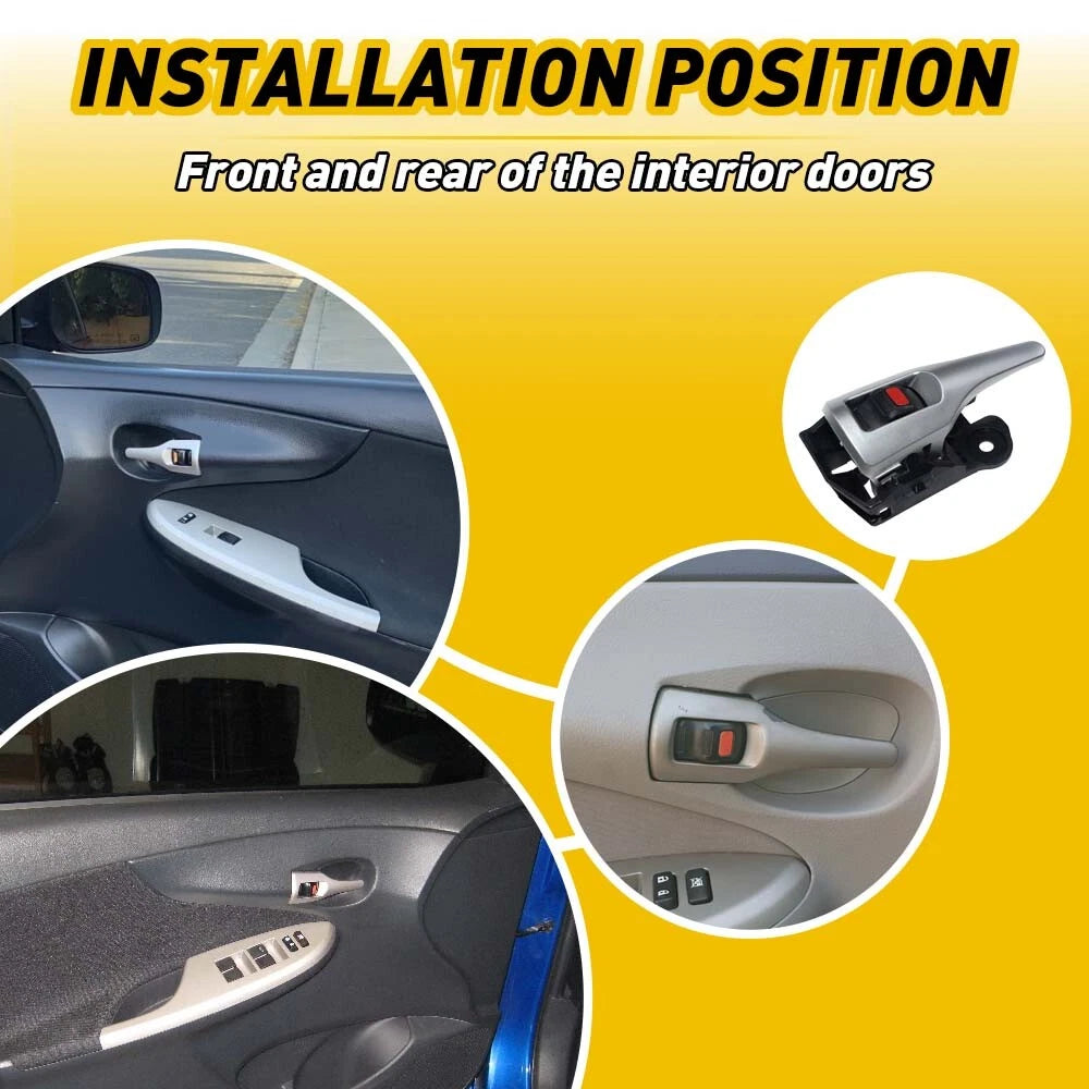 Door For Handle Toyota Corolla 2009-2013 Front or Rear LH RH Inner Black/Silver 6B93BC-57