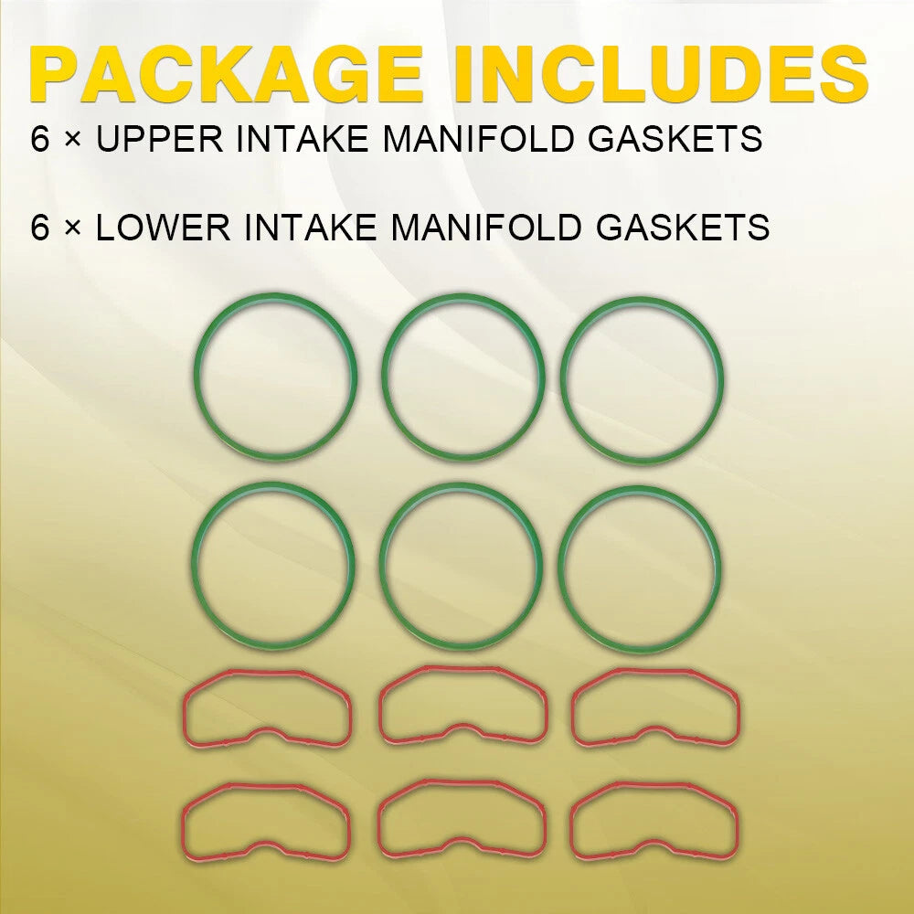 6*Upper 6*Lower Intake Manifold Gaskets For Audi 3.0T Q5 Q7 A8 A7 A6 S4 S5 SQ5 A 6B93BC-57