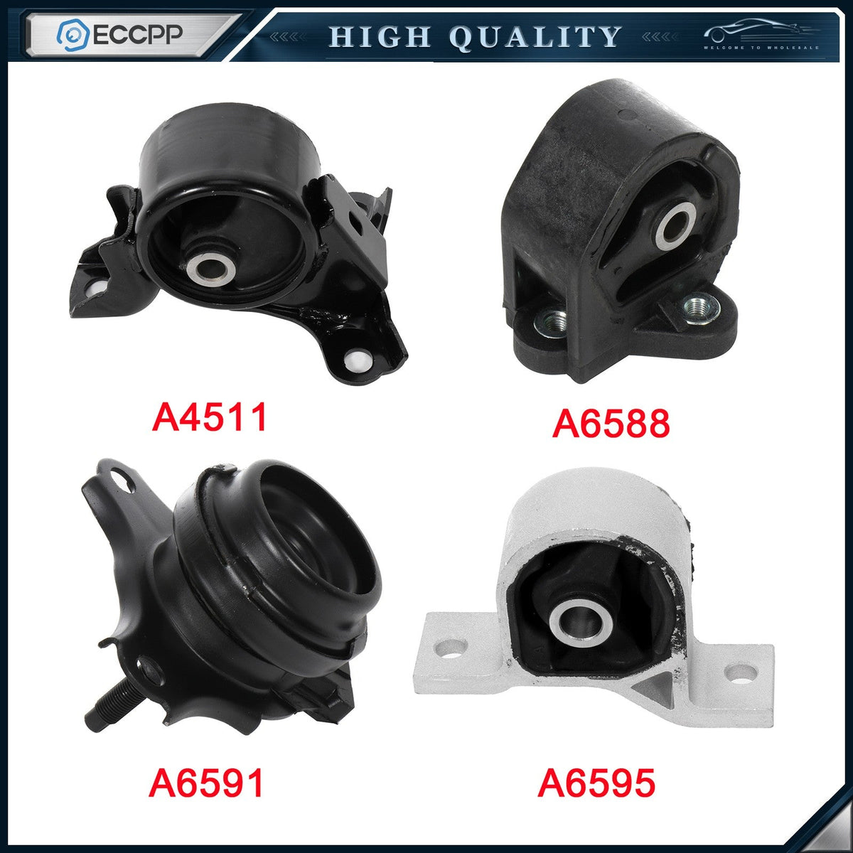 ECCPP Fits Honda Civic 2001-2005 1.7L Engine Motor Mount & Auto Transmission Set KOEEP