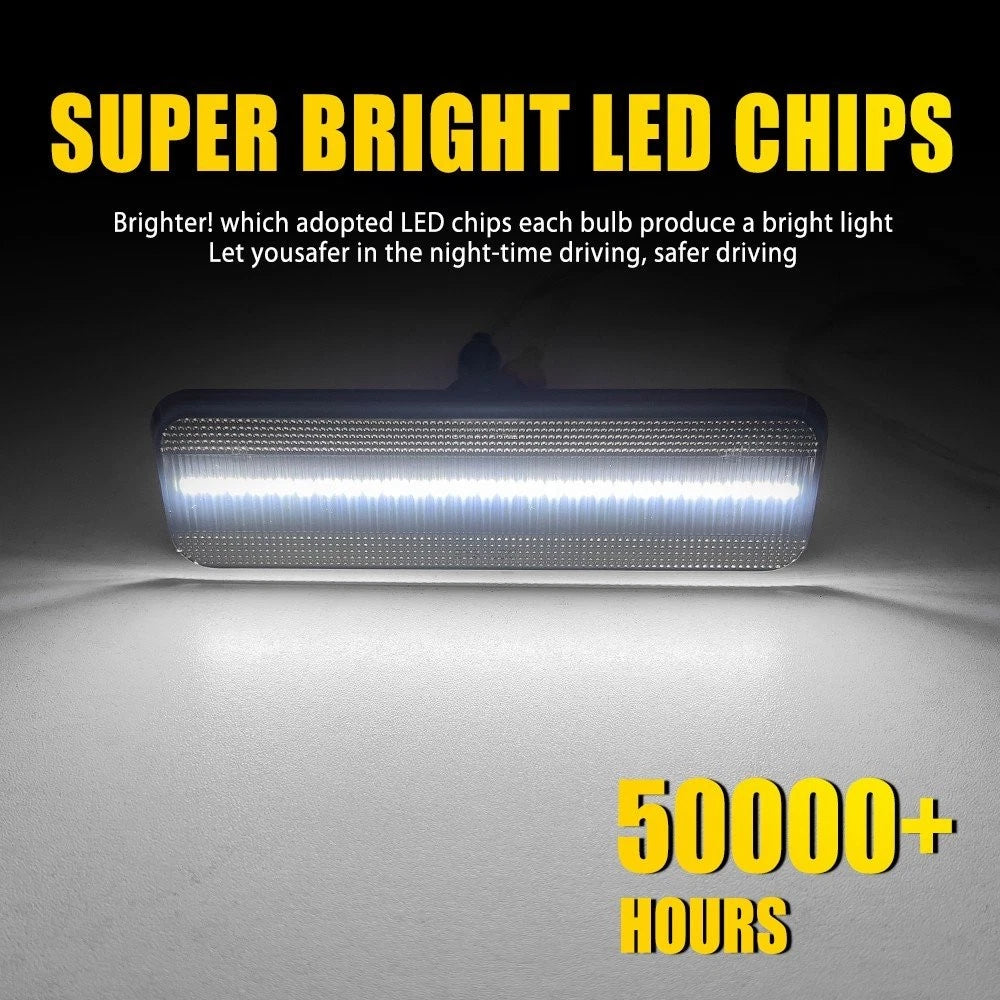 Smoked White Fender Side Marker Lights For 1981-93 Dodge D150 D250 D350 Truck EA 6B93BC-57