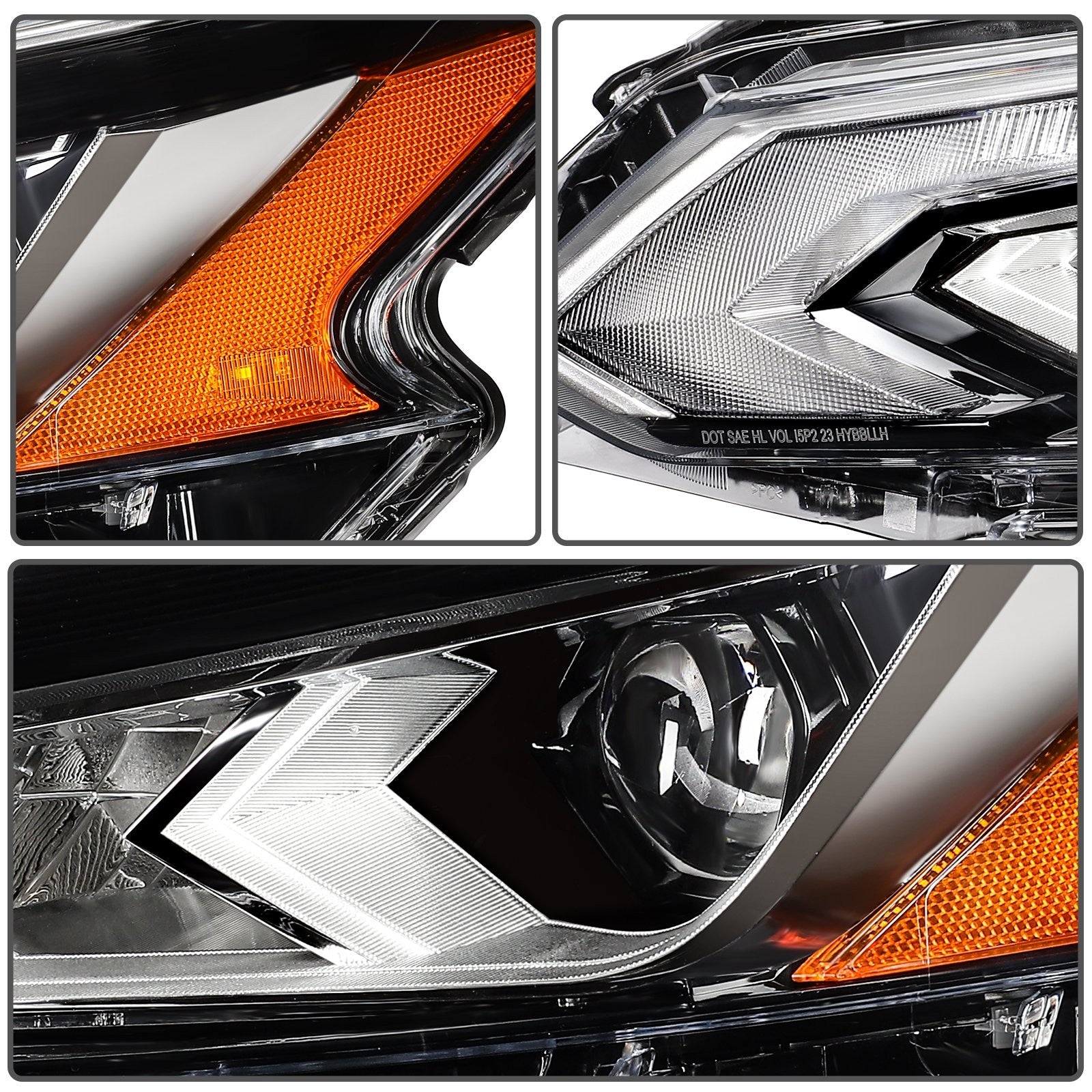 Right Side LED Headlight For 2019-2021 Nissan For Altima 2.0L 2.5L Black Amber KOEEP