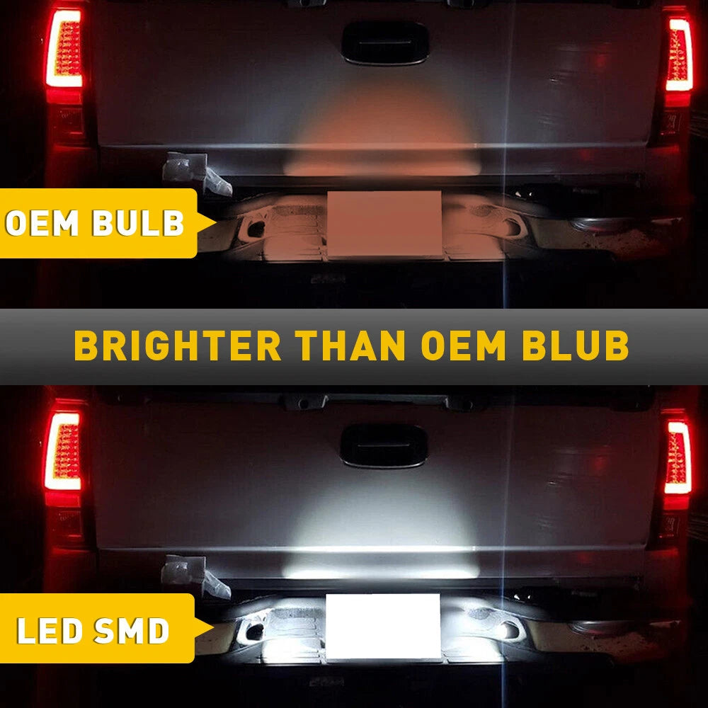 For 88-00 Chevy C/K 2500 1500 3500 2PC White LED License Plate Lights Tag Lamps 6B93BC-57