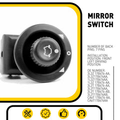Front Left Driver Side Power Mirror Control For Switch 2015-2023 Ford Transit EA 6B93BC-57