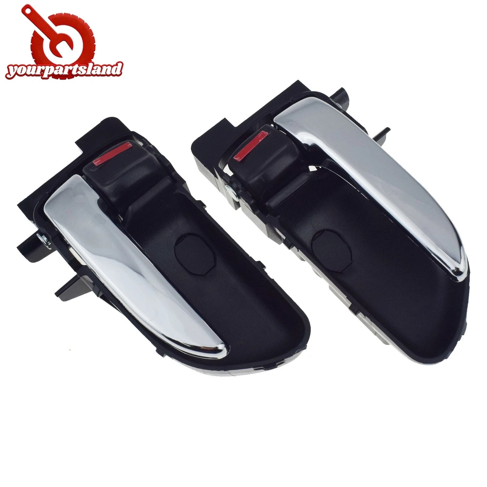 Left Right Inside Door Handle Shiny Chrome 2PCS For Subaru Forester 2003-2008 6B93BC-57