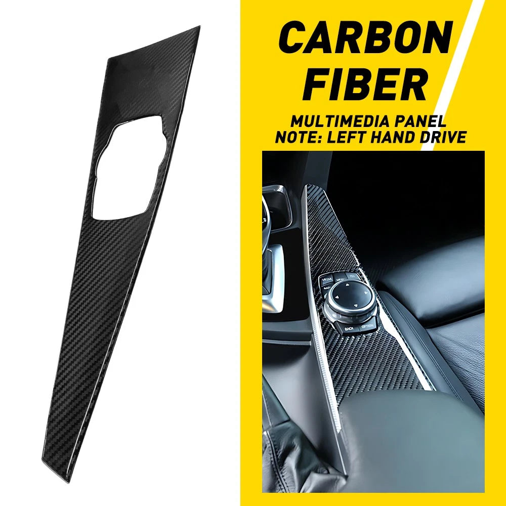 Carbon Fiber Color Multimedia Panel Cover Trim for BMW 3 4 Series F30 F32 F34 EA 6B93BC-57