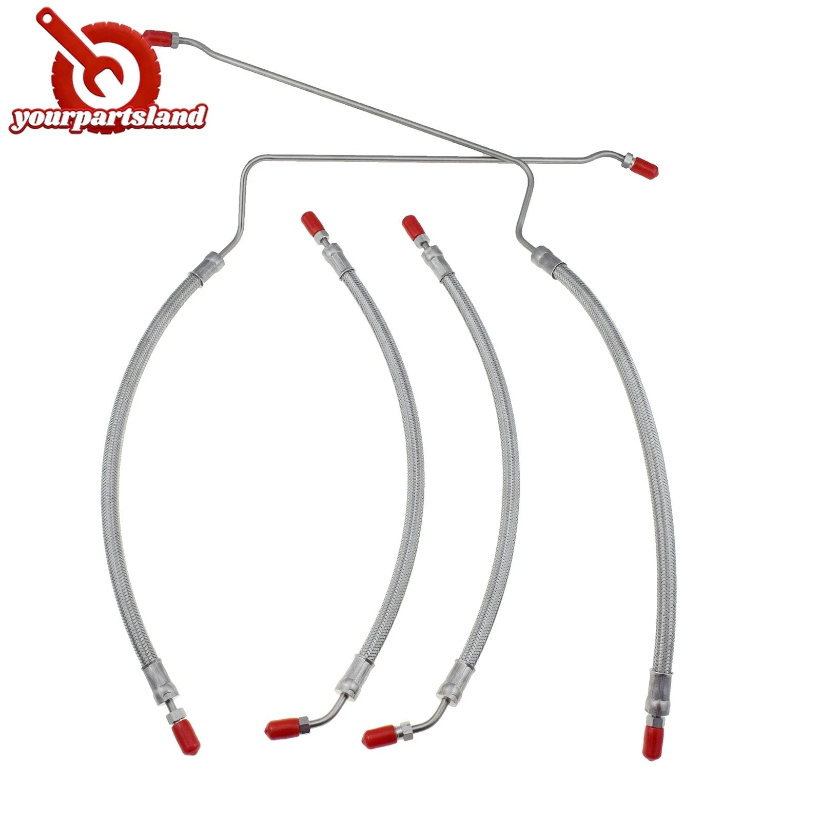 For Mercruiser Bravo Trim Cylinder Full Hose Kit 4PCS 32-99904Q 32-864589 864588 6B93BC-57