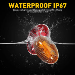 For Ford F350 F450 F550 Dually Bed Side Marker Fender LED Bed Light Amber Red 4x 6B93BC-57