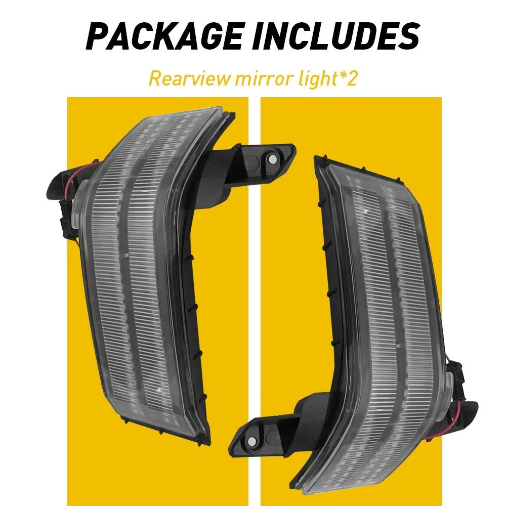 For 15-19 Chevy Silverado GMC Sierra Amber Side Mirror Sequential Signal Light A 6B93BC-57