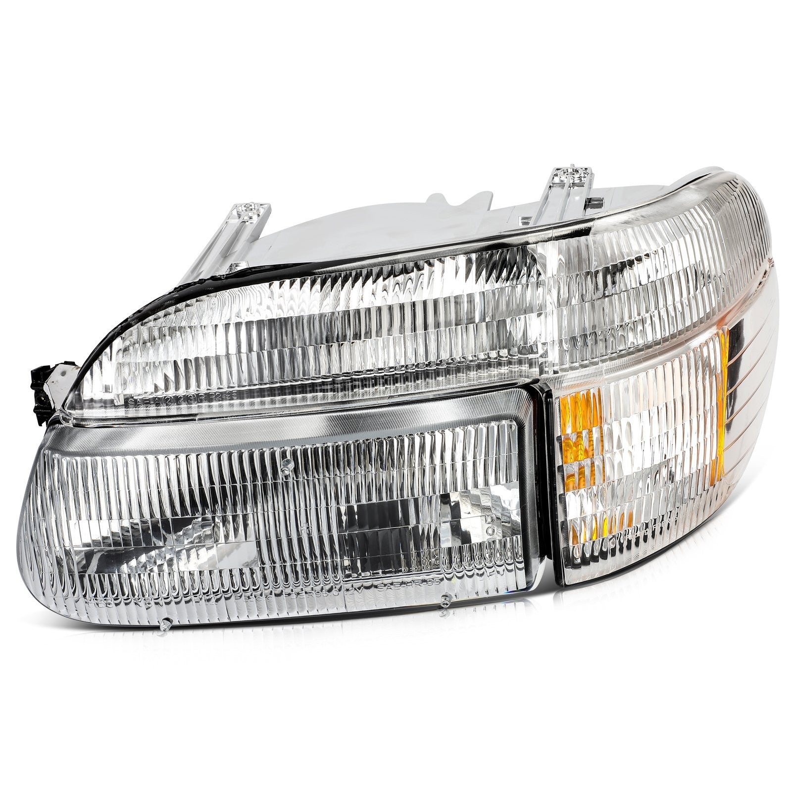 ECCPP Headlights Assembly For Ford Explorer 4.0L 5.0L 1995-2001 Pair Chrome 6B93BC-57