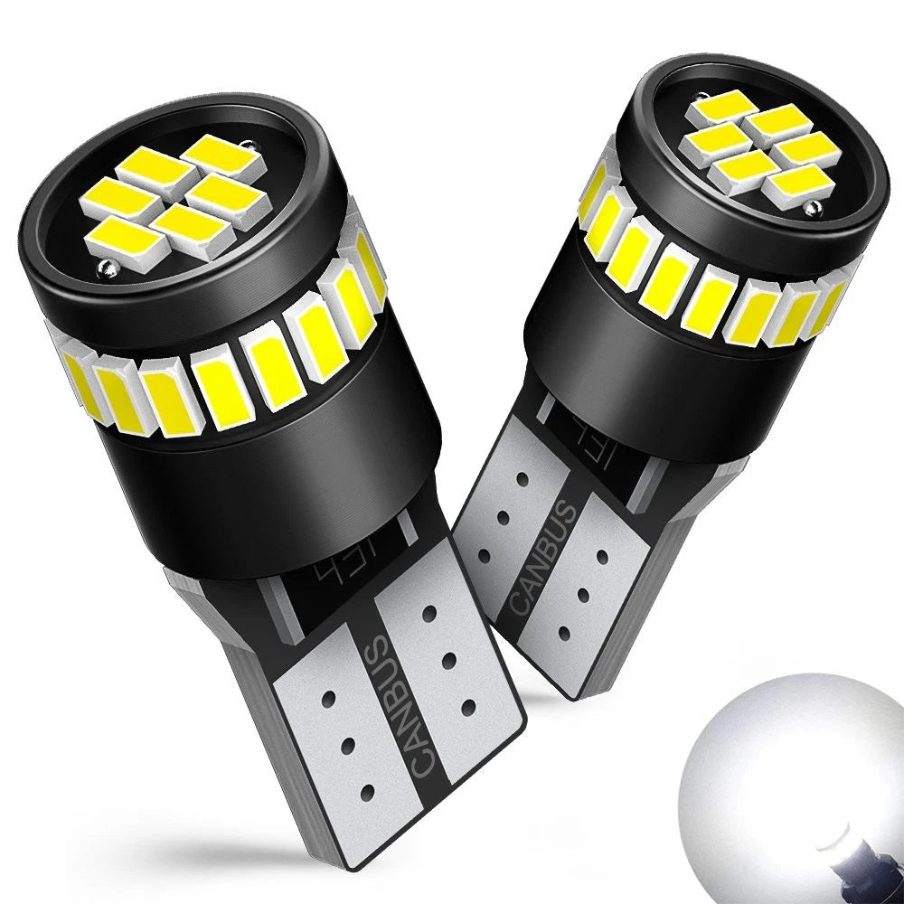 AUXITO 10pcs Super Bright 194 168 175 2825 T10 Car CANBUS 24SMD White LED Bulbs AUXITO