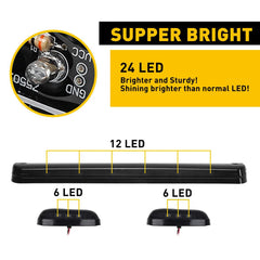 White LED Roof Top Running Cab Lights For Chevy For GMC 2500/3500 2007-22 EOA 6B93BC-57