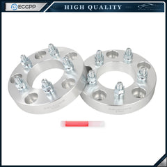 2Pcs 1.25" 5x5.5 to 5x4.5 Conversion Wheel Adapters 1/2"x20 For Ford F150 Bronco
