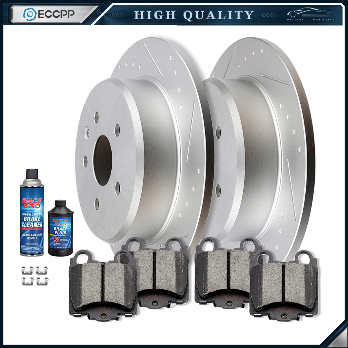Rear Ceramic Brake Pads And Rotors Kit For Lexus GS300 Lexus IS300 Lexus SC430 6B93BC-57