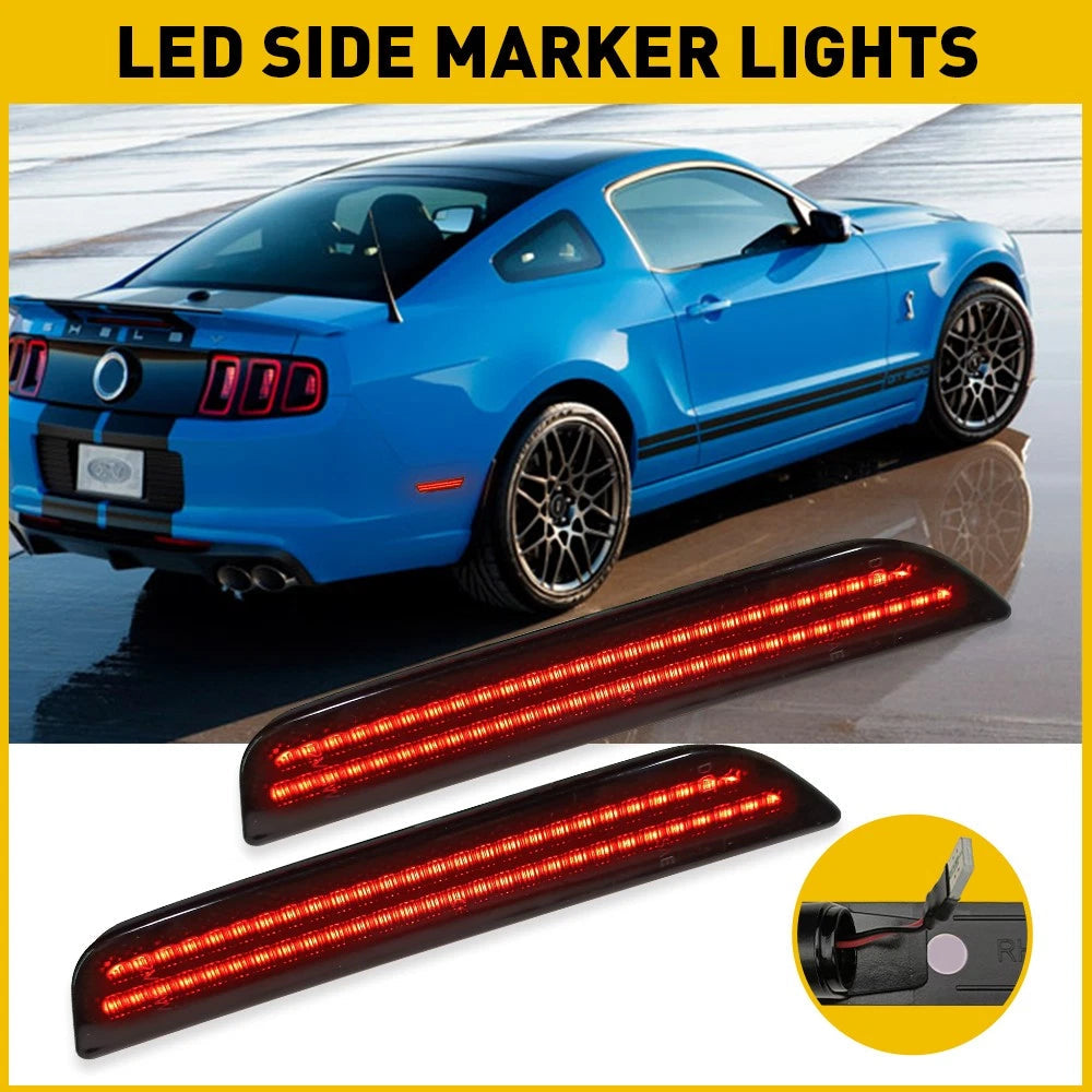 For 10-14 LED Mustang Ford Rear Smoke Marker Turn Side Lamps Signal Light 2pcs 6B93BC-57
