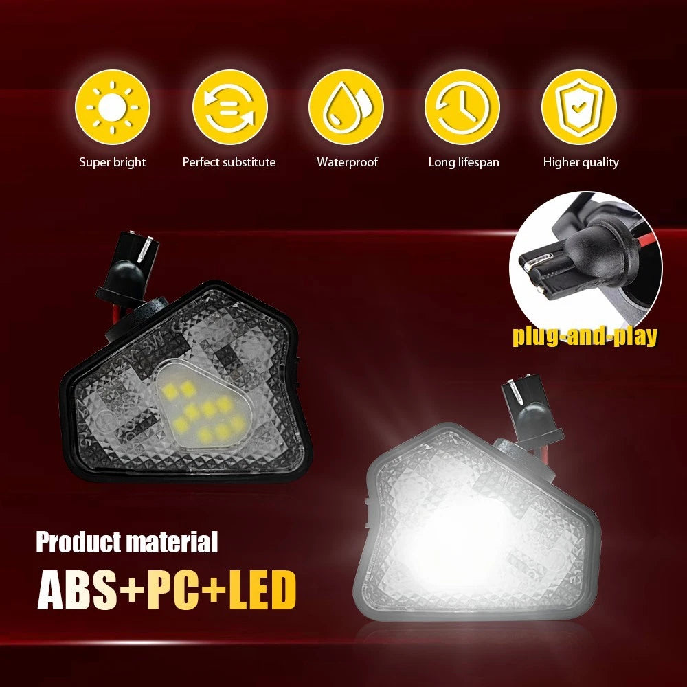 2PCS LED Under Side Mirror Puddle Light For Mercedes-Benz W204 W212 C207 X156 EA 6B93BC-57