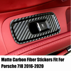 Interior Center Console Carbon Fiber Molding Sticker Decals For Porsche 718