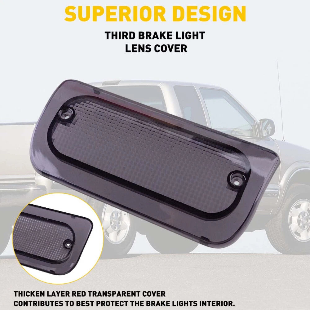 Smoke 3rd Third Brake Lamp Light Lens For 1994-04 S-10 Chevrolet Extended Cab 6B93BC-57