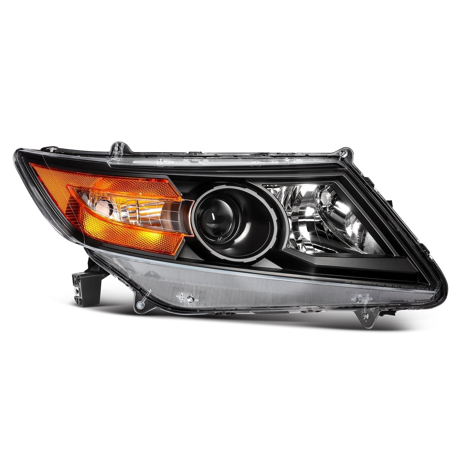 ECCPP Headlights Assembly For Honda Odyssey 3.5L 2011-2017 Pair Kit Black Amber 6B93BC-57