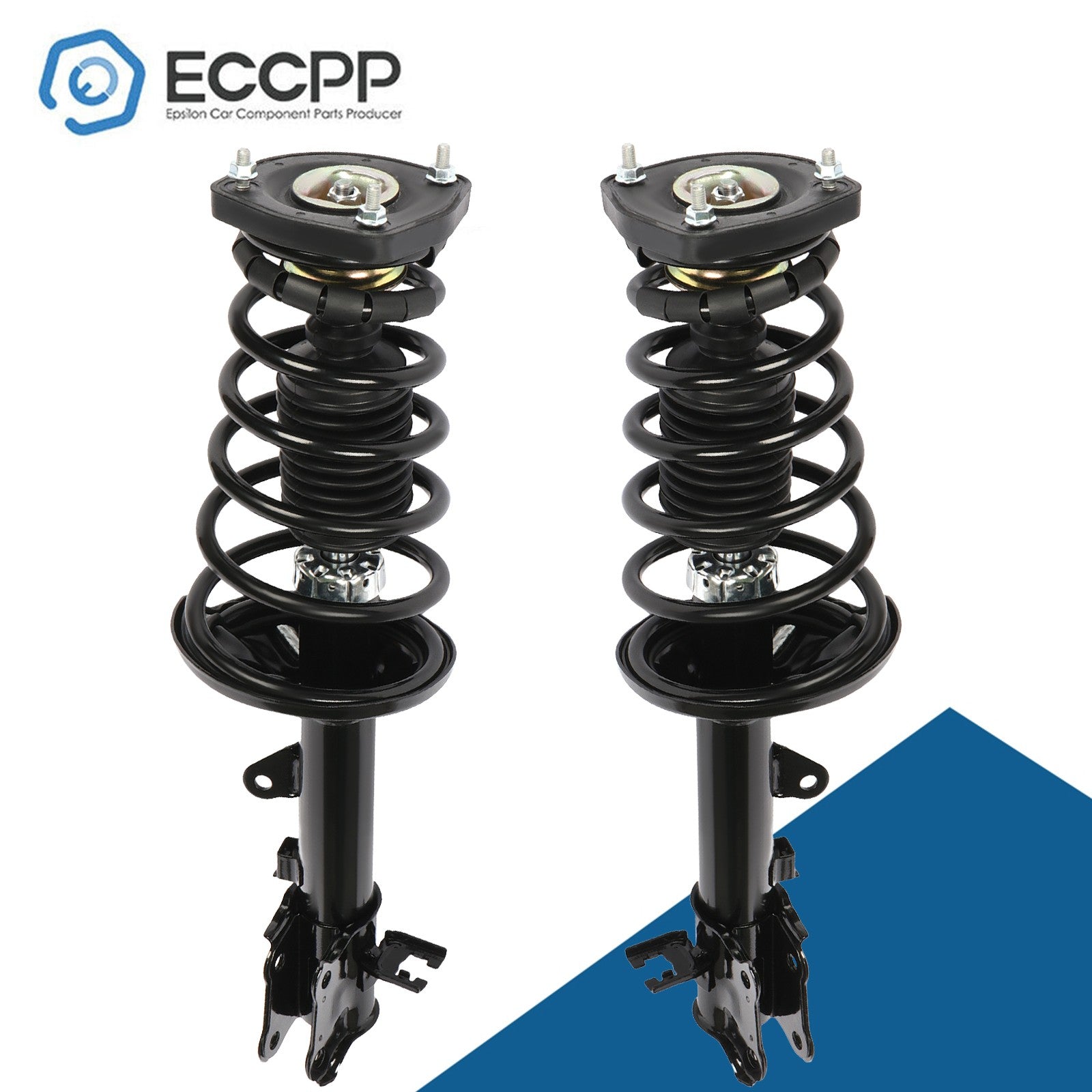 Rear (2) Complete Struts & Coil Spring Assembly For 2003-2008 Hyundai Tiburon 6B93BC-57