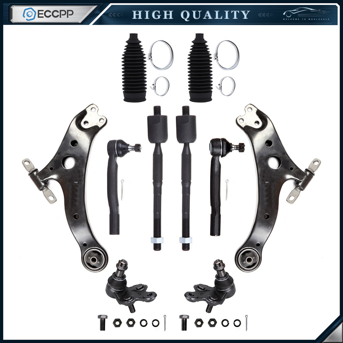 Front Tie Rod End Control Arm Ball Joint For 2004-2006 Lexus ES330 Toyota Camry