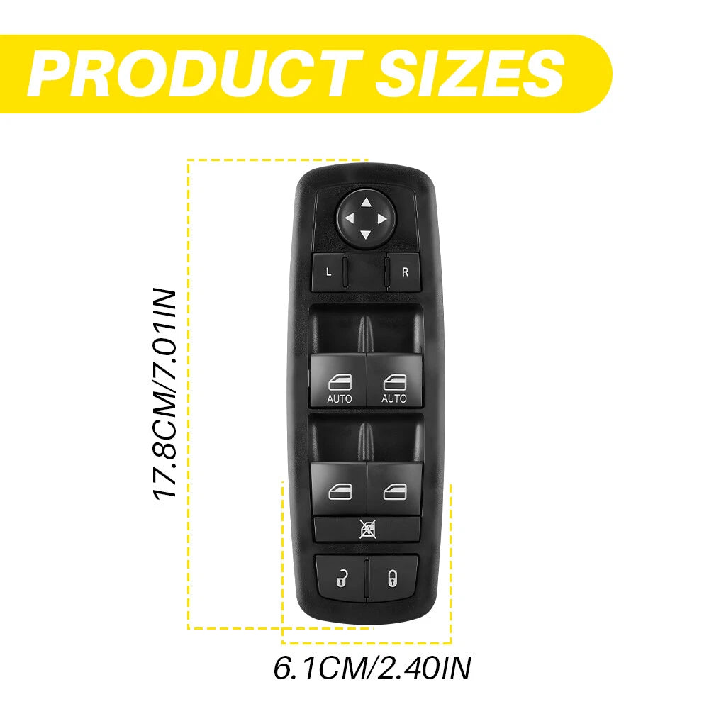 Power Window Switch Front Driver Side For 2016-2018 Ram 1500 2500 3500 5500 4500 6B93BC-57