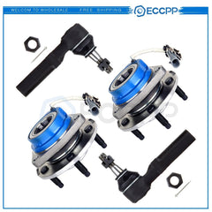 4PCS Steering Kit Outer Tie Rod Wheel Hub Bearing Assembly Fits Buick Chevrolet KOEEP