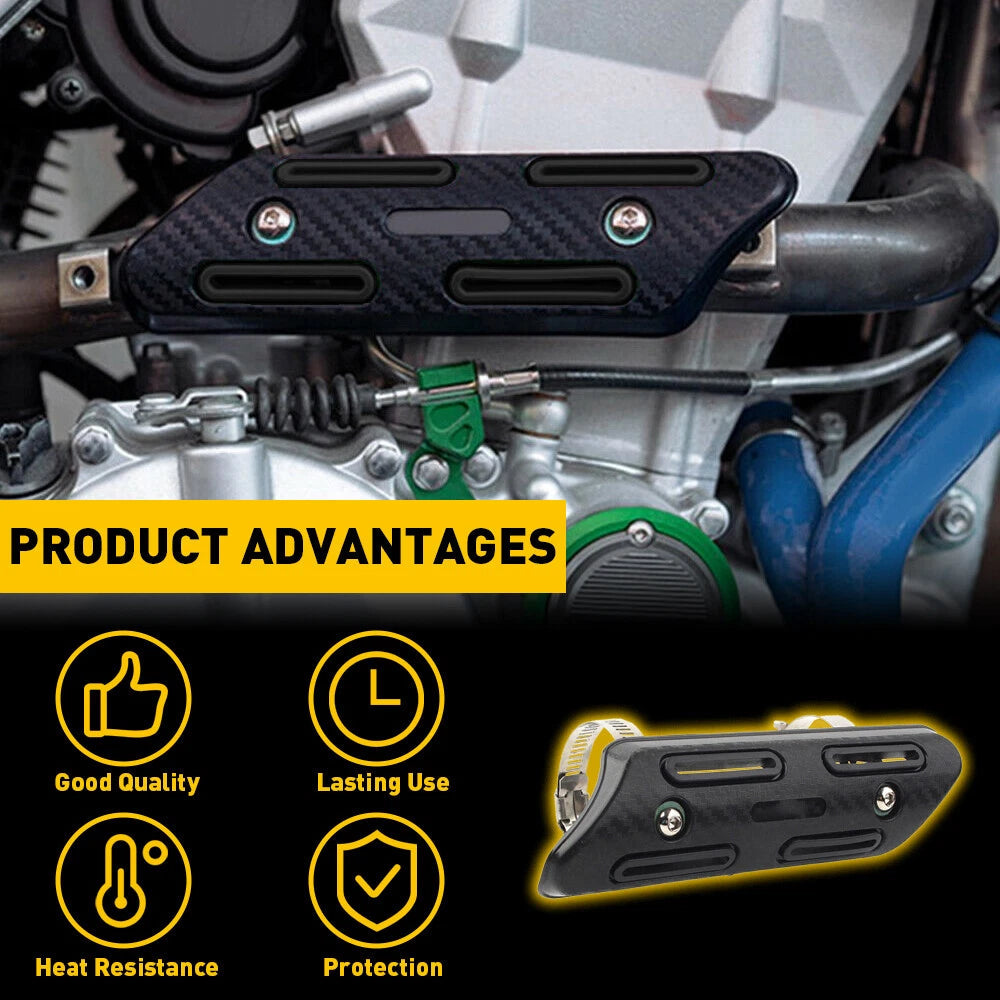 Exhaust Muffler Pipe Heat Cover Heel Shield Guard Protector For Honda Kawasaki 6B93BC-57