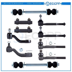 10pc Front Suspension & Steering Kit For 1993-2000 Chevy GMC K1500 K2500 K3500