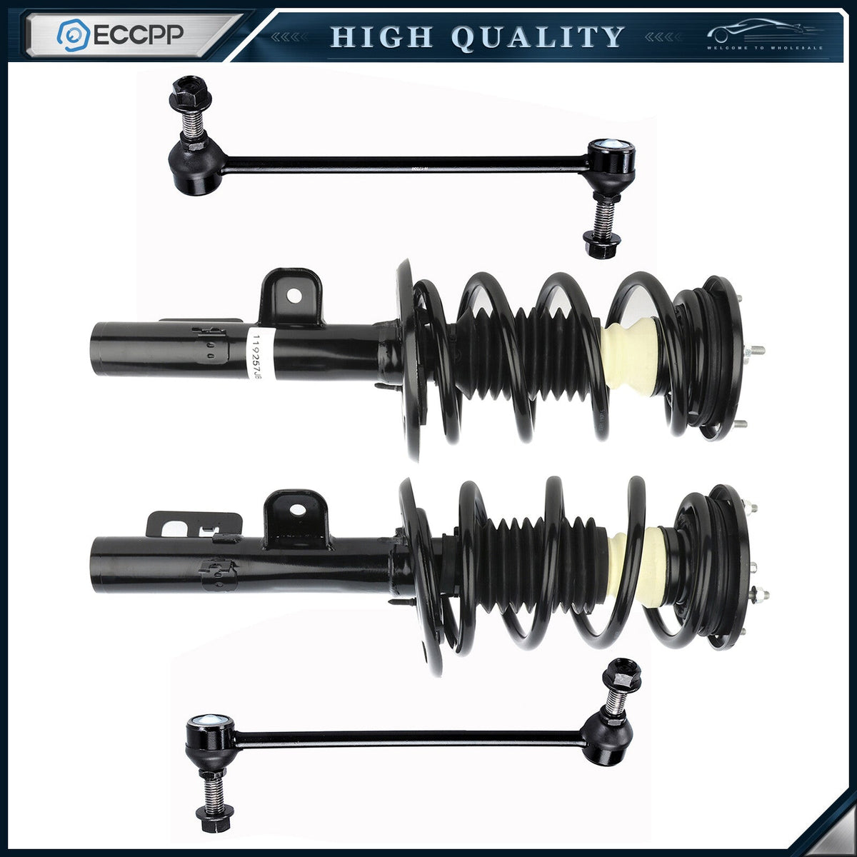 Front Struts Assembly Suspension Sway Bar Kit for 2010 2011 2012 Ford Flex 6B93BC-57