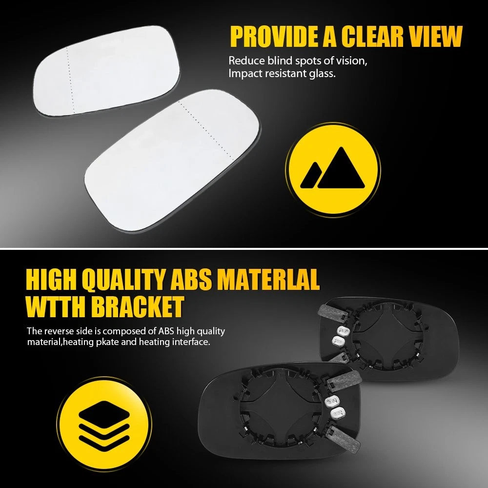 2x Heated Mirror Glass Left Right Side For Volvo C30 C70 S40 S60 V50 V70 07-11 A 6B93BC-57