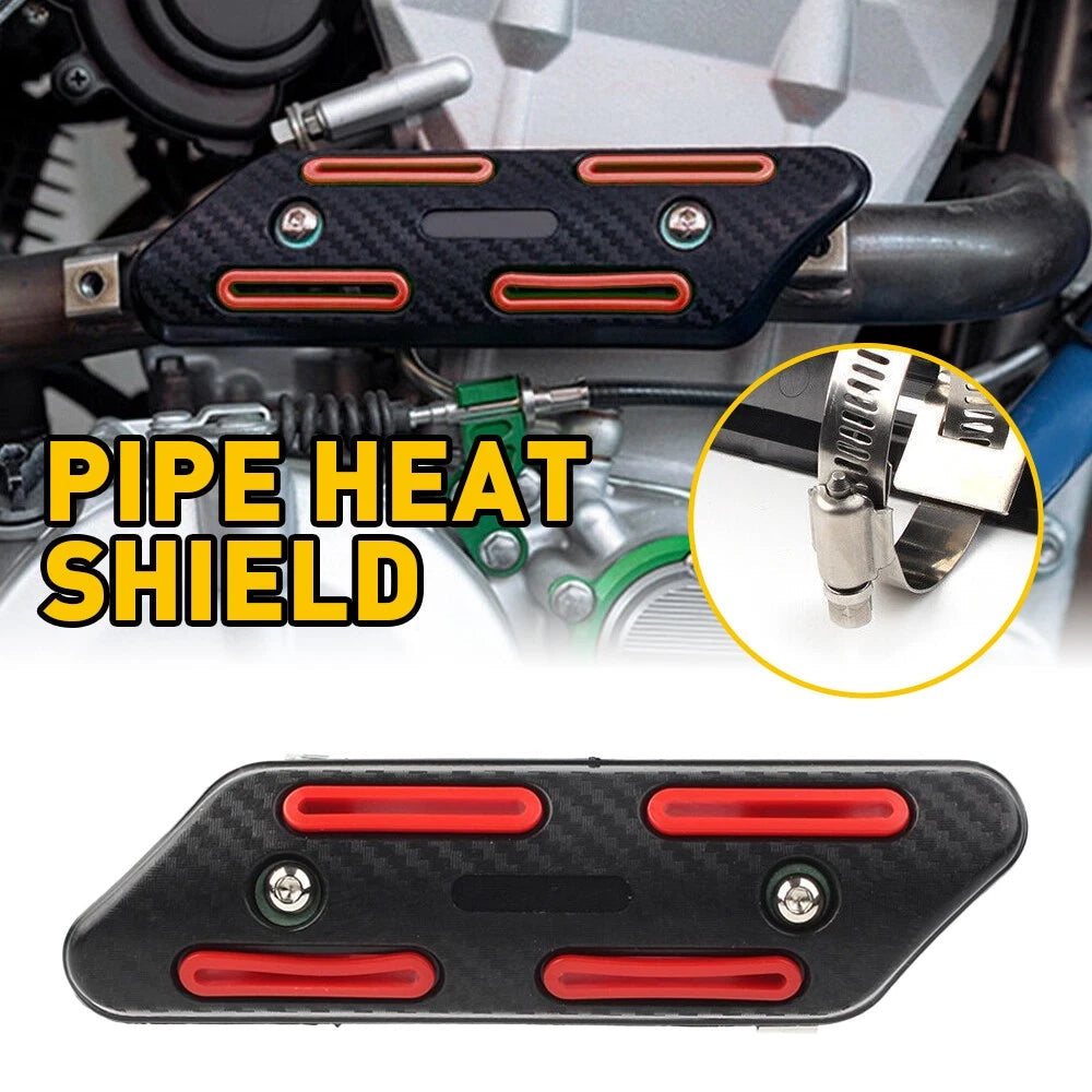 Exhaust Heat Shield Universal Exhaust Motorcycle Pipe Protector Red /Black /Blue 6B93BC-57
