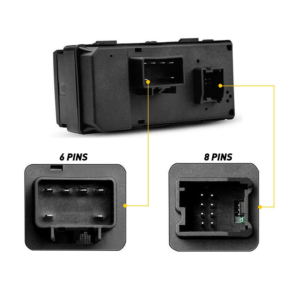 4-Door Window Switch for 07-13 Chevrolet Silverado 1500 Driver Master Power USEA 6B93BC-57