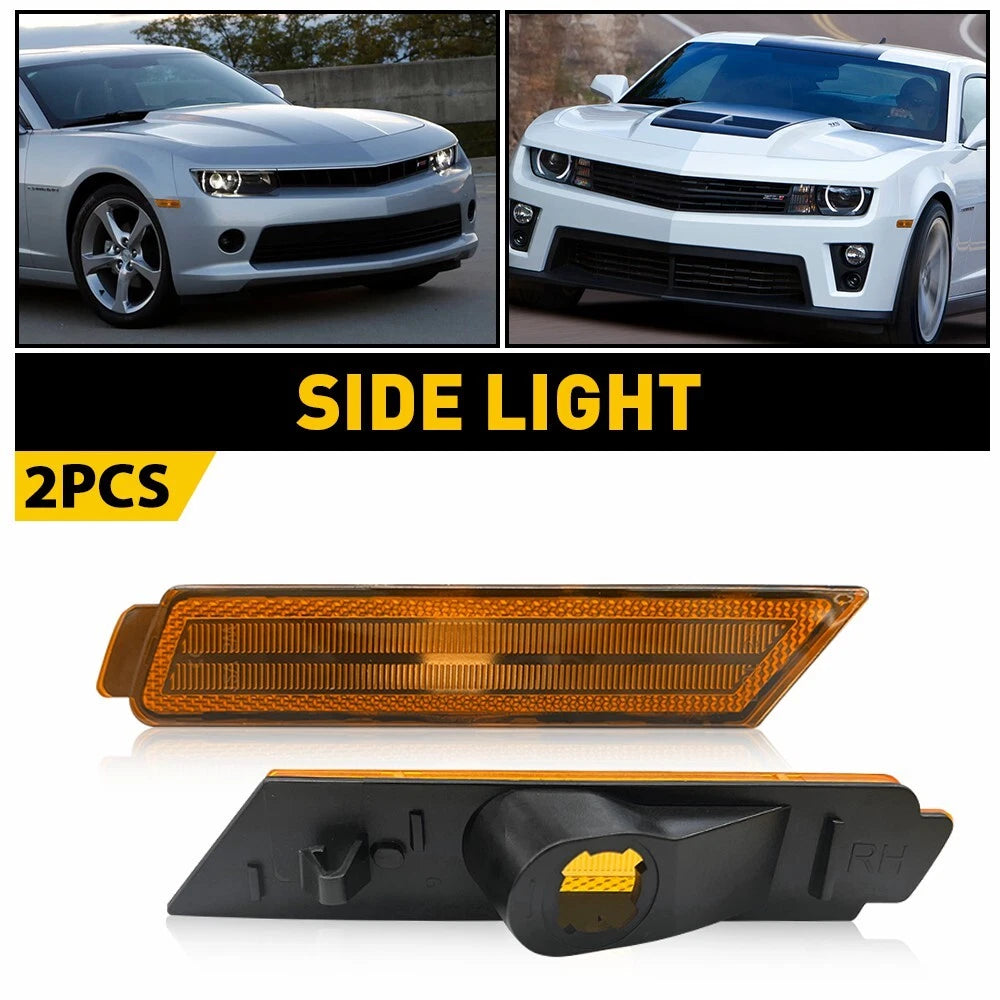 For 10-15 Chevy Camaro Bumper Side Marker Lights Reflector Amber GM2550197 EOA 6B93BC-57