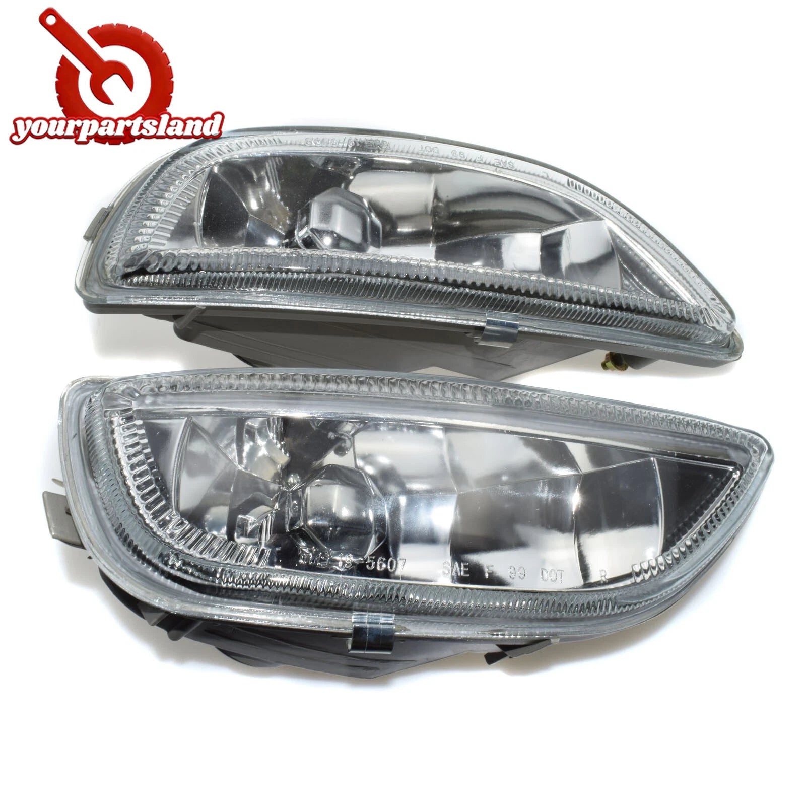 2pcs LH RH Front Fog Driving Lamp Light Clear Lens For Toyota Corolla 2001 2002 6B93BC-57