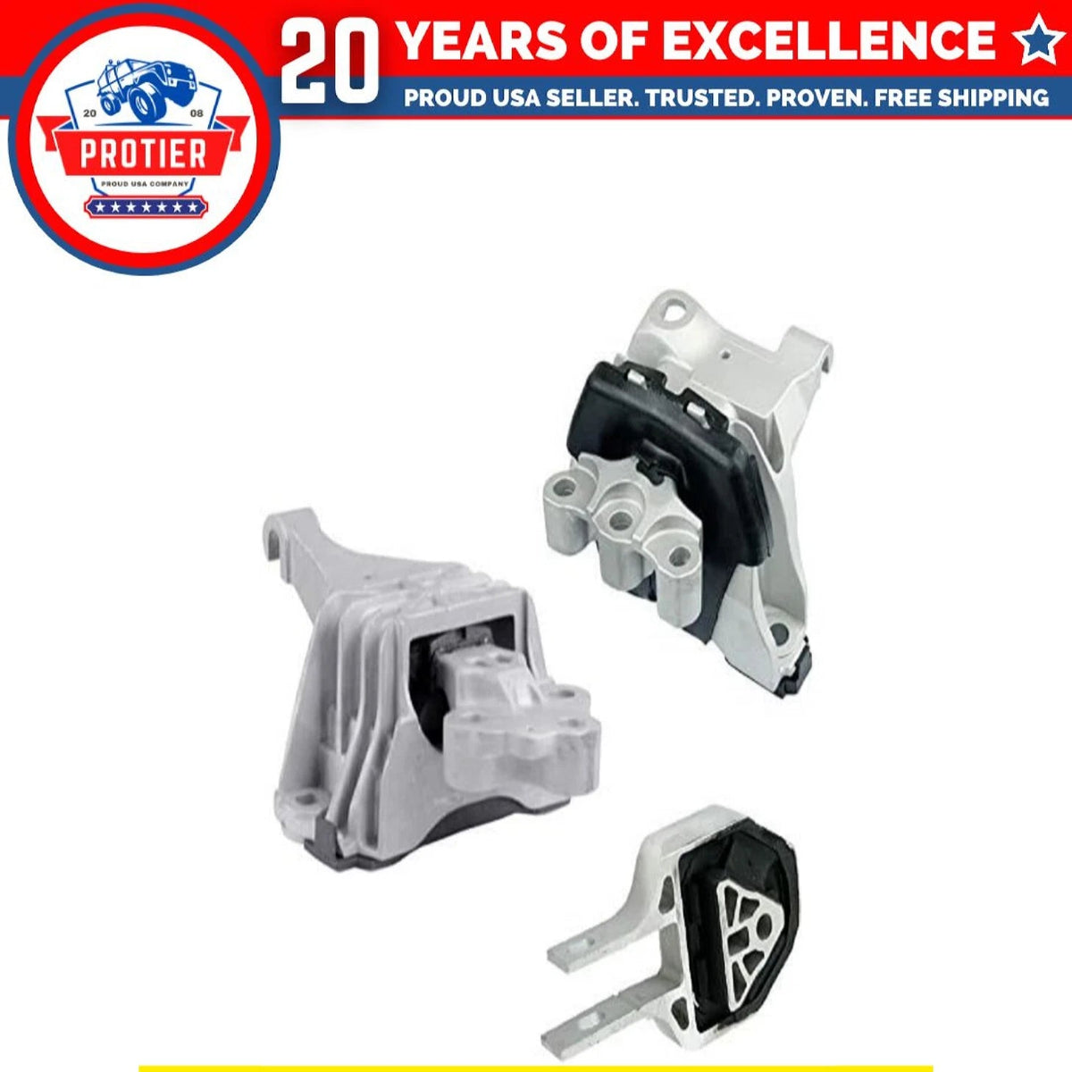 Engine Motor & Transmission Mount Set for Dodge Dart 2.0L 2.4L AUTO 13-16 6B93BC-57