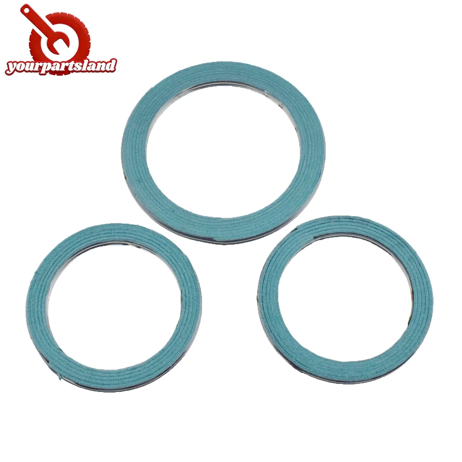 For Lexus IS300 2001 2002 03 04 2005 Exhaust Gasket 3PCS 90917-06046 90917-06076 6B93BC-57