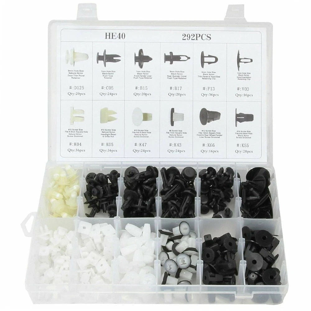 317PCS For TOYOTA Fender Hood Door Bumper Trim Clips Retainer Body Kit 6B93BC-57